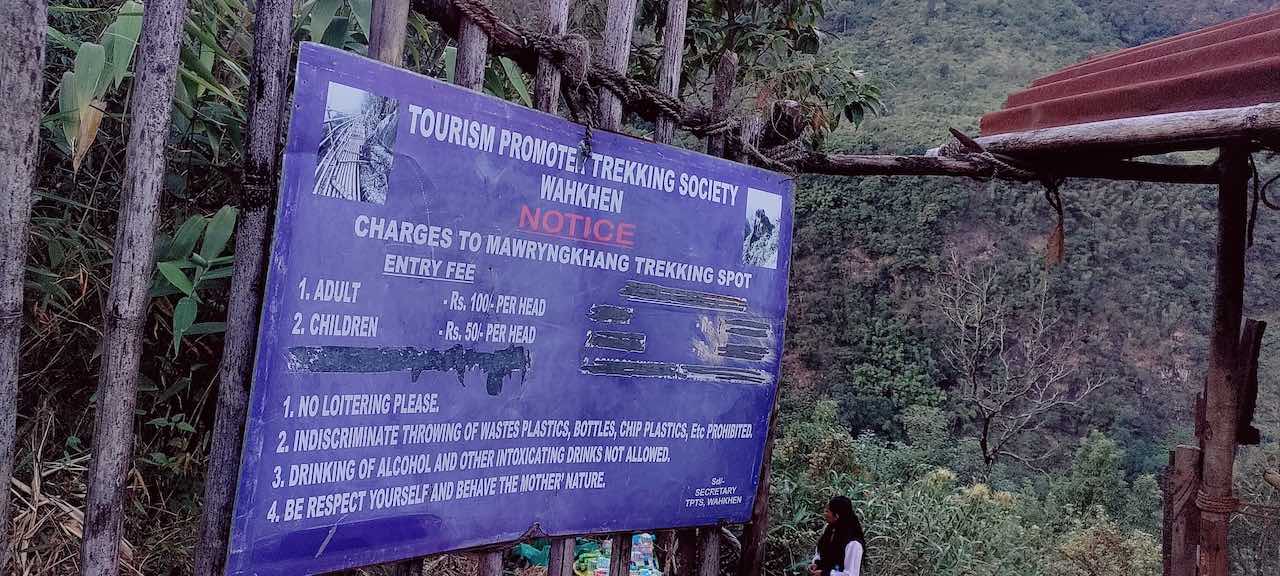 Board with Mawryngkhang trek entry fees