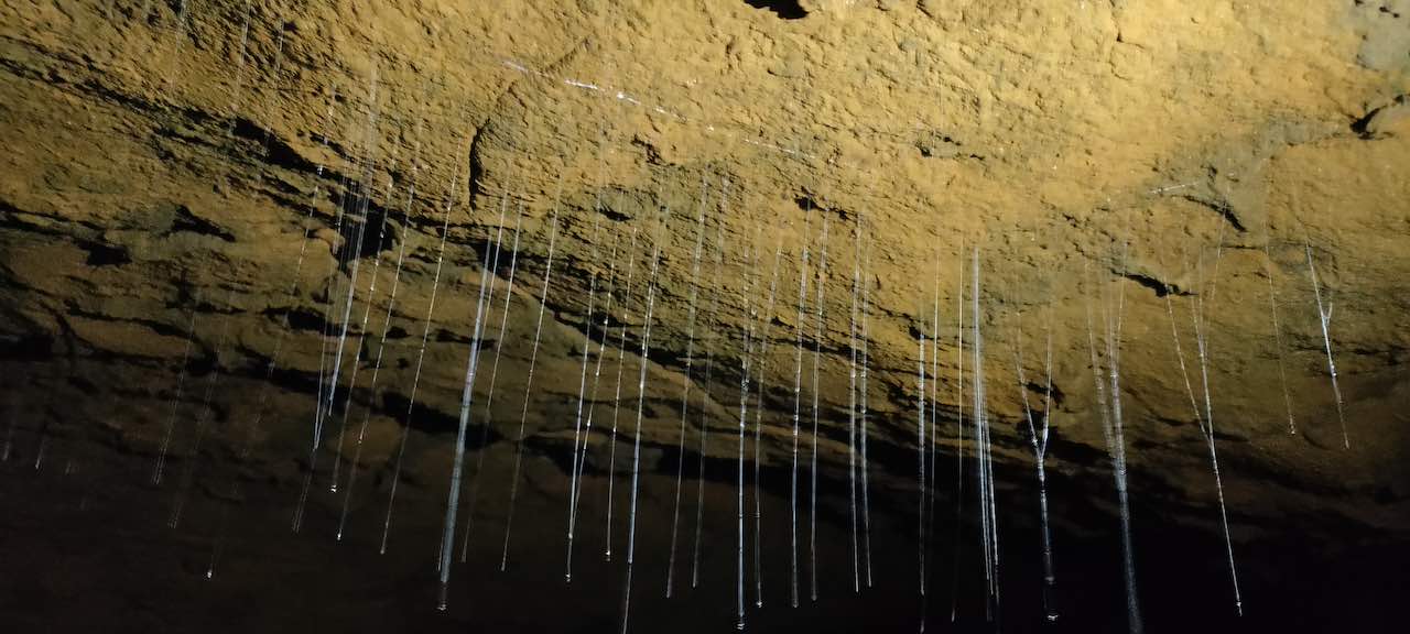 thin wirey hanging threads in krem puri