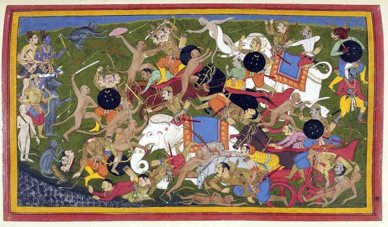 1024px battle at lanka ramayana udaipur 1649 53 compressed