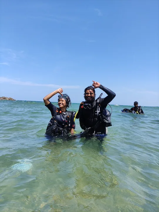 scuba diving in kovalam dsd course