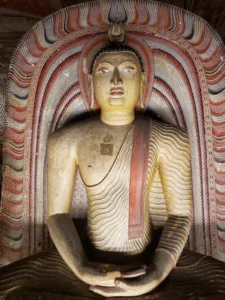 dambulla cave temple buddha seated