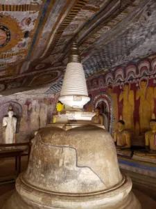 stupa inside dambulla cave temple