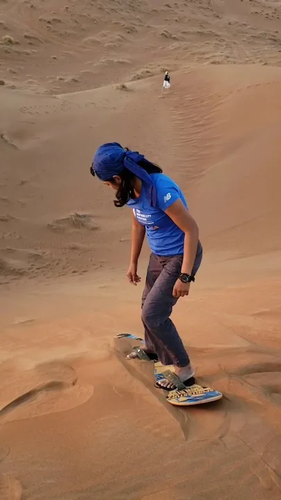 sandboarding in wahiba sands, bidiyah, oman #4