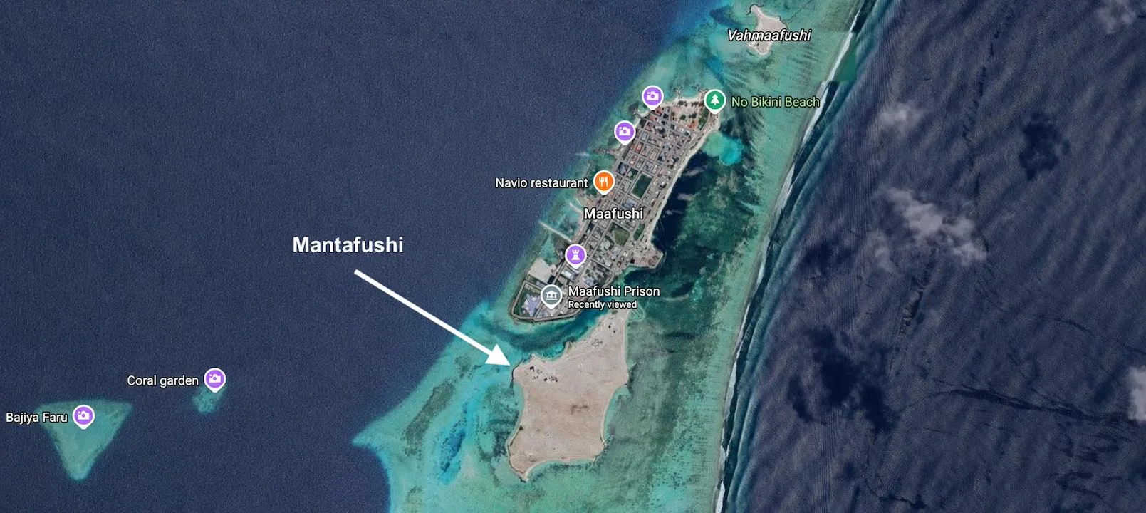 mantafushi maafushi reclaimed island aerial view