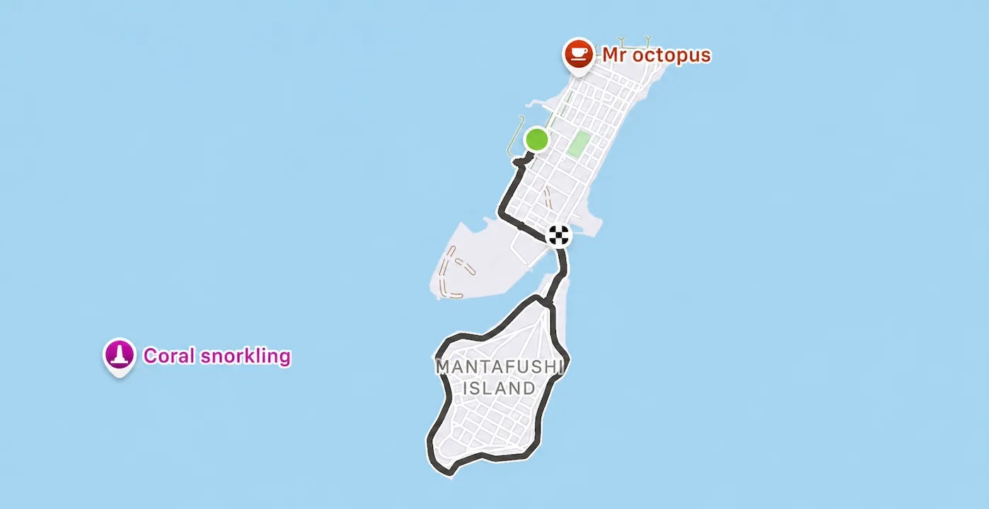 walk from maafushi to mantafushi