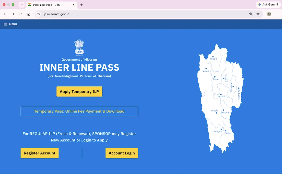 mizoram ilp portal